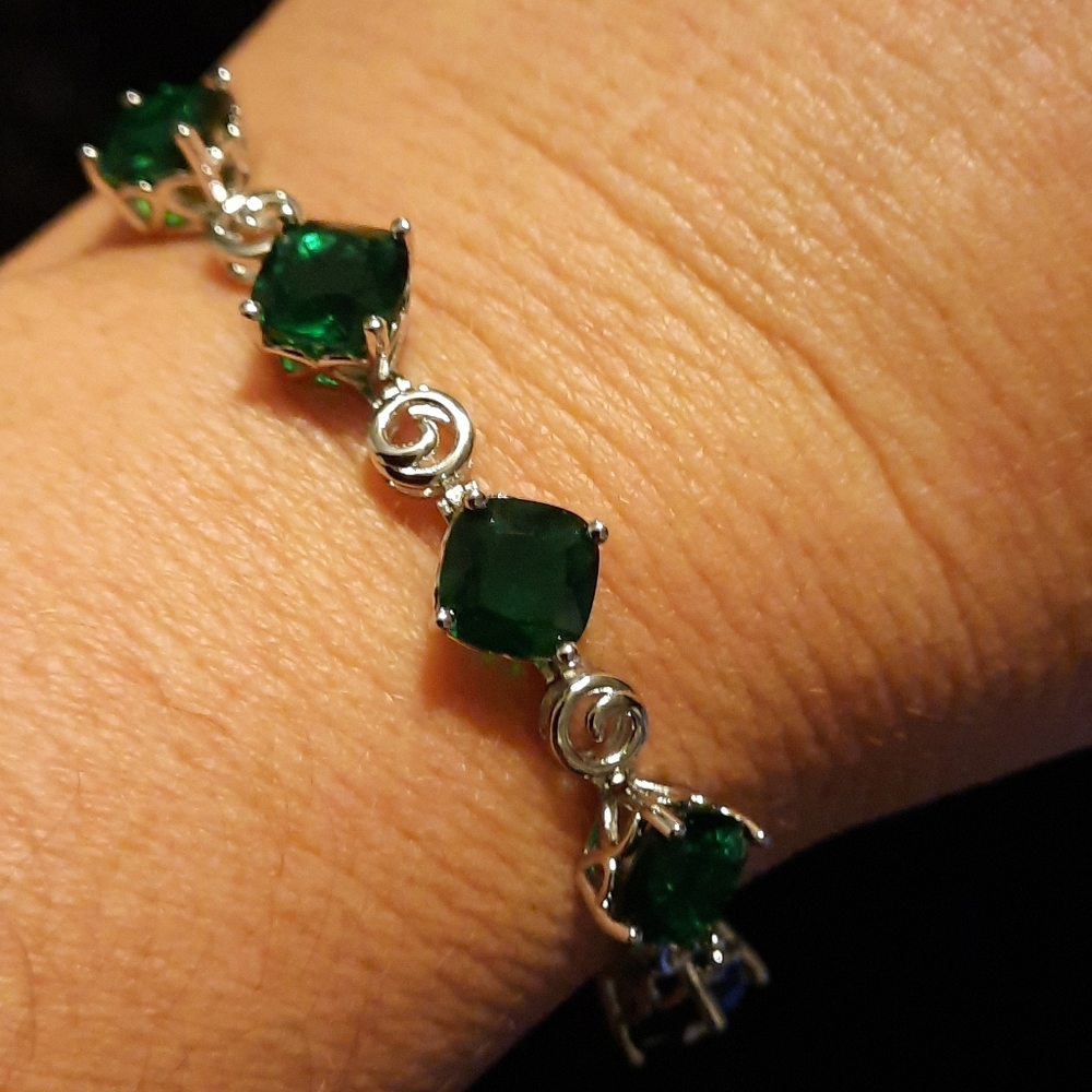 Emerald Diamond Bolo Bracelet